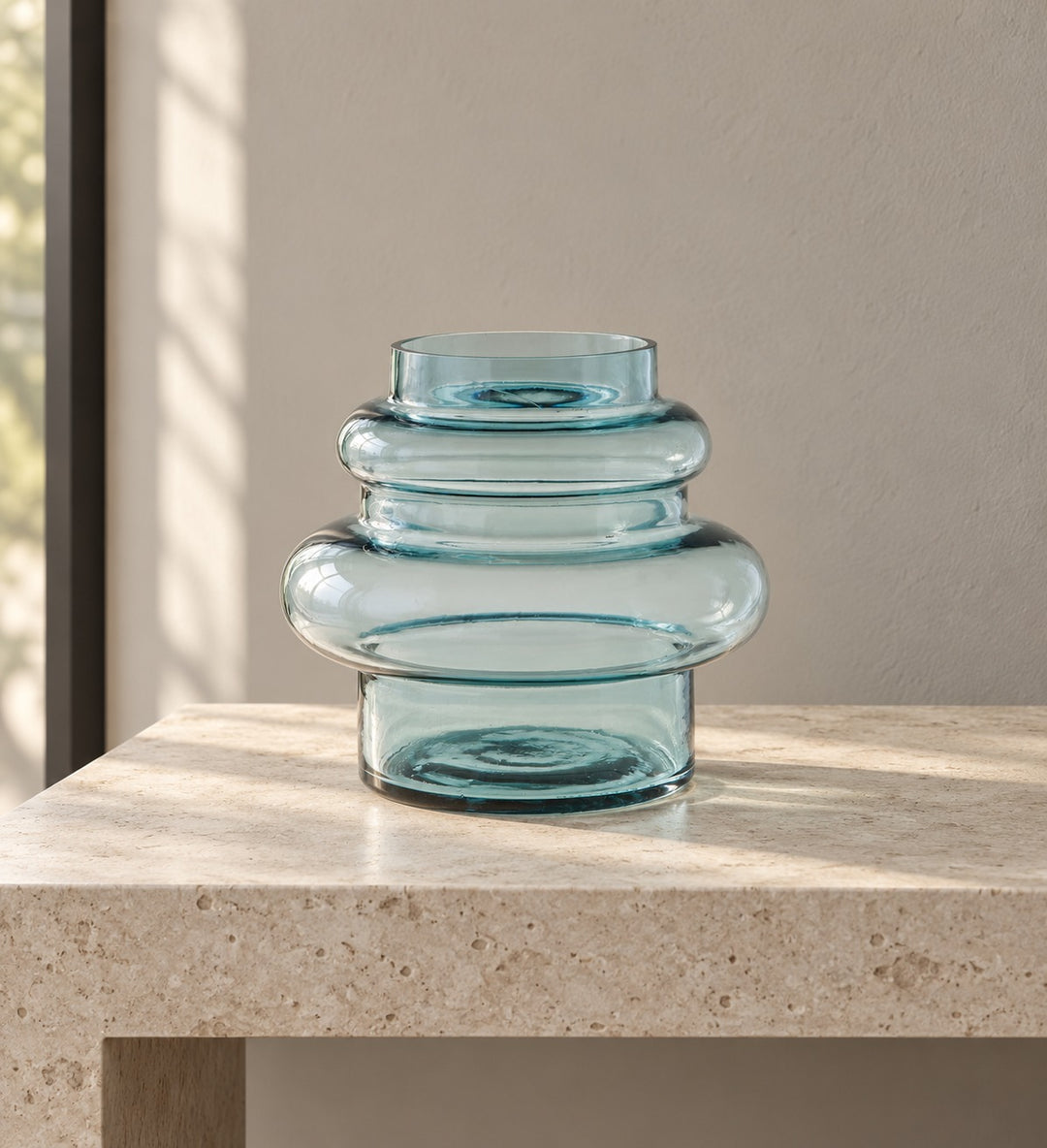 Vallmen 8-Inch Vase in Blue styled in a Portland home — lifestyle view