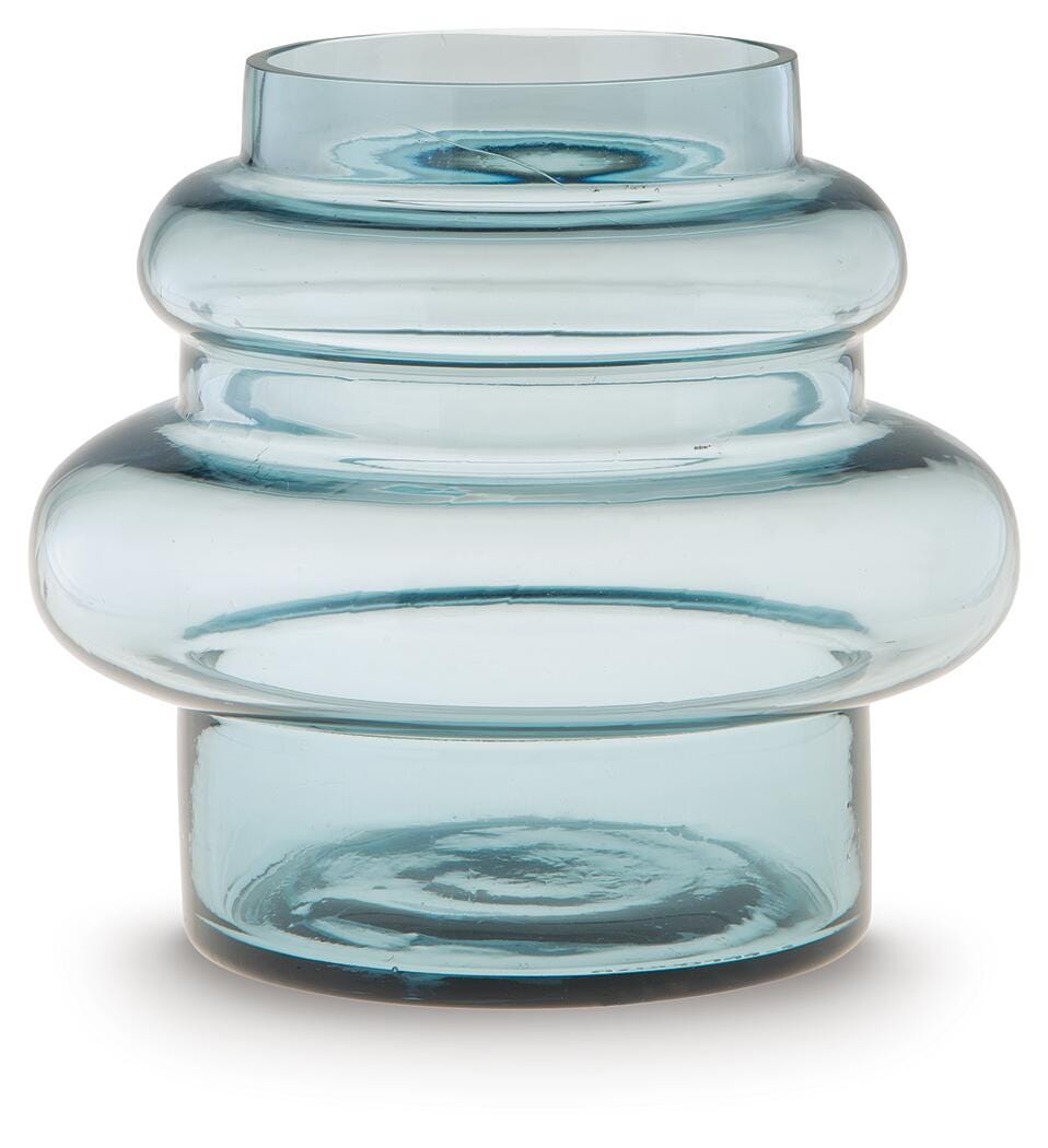 Vallmen 8-Inch Vase in Blue — official Ashley Furniture studio view