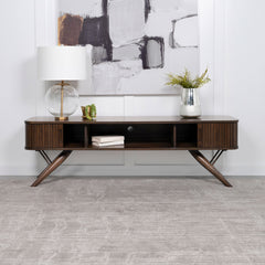 Valna Wood 71-inch TV Stand with Sliding Doors Walnut - What&