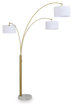 Valo Arc Lamp in Gold Finish — Ashley Furniture official alternate studio view view