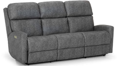 Valor reclining sofa front view — Oregon-made custom fabric sofa