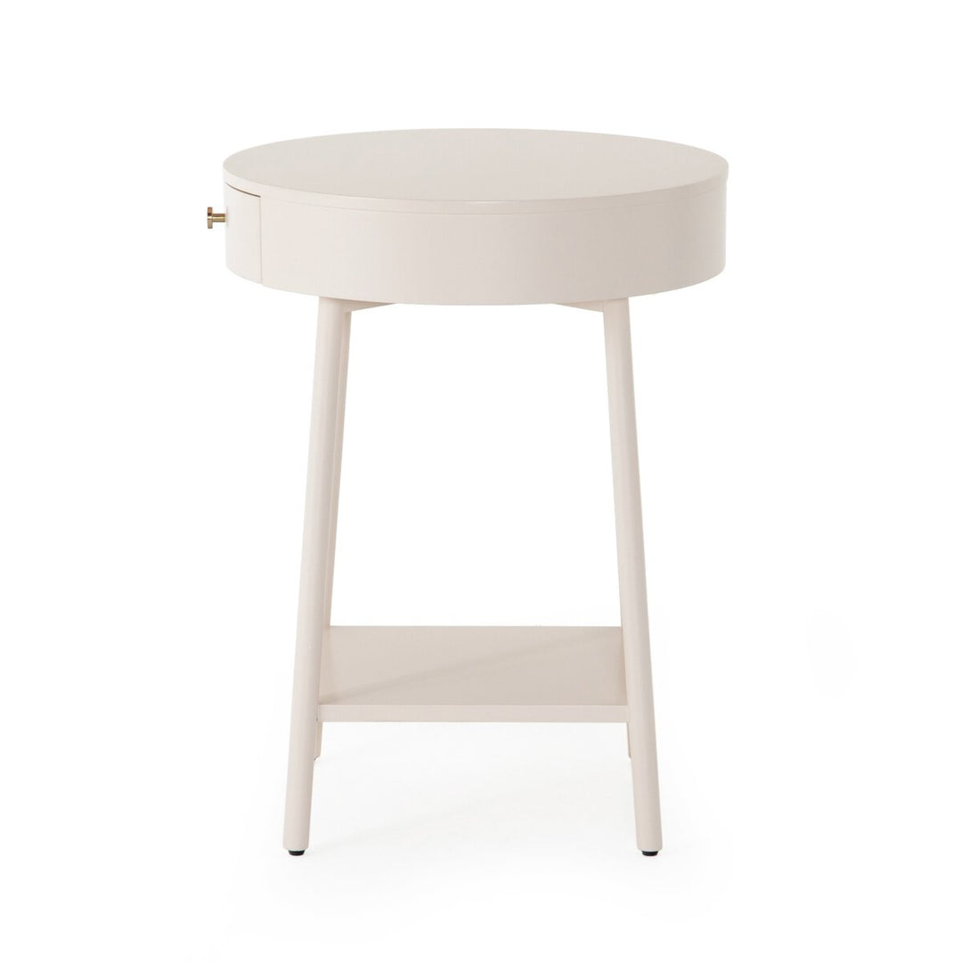 Van Nightstand Matte Alabaster