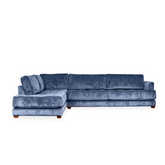 Vantage Sectional in Lush Marine front view LHF chaise - Oregon-made by Stanton - Whats New Furniture Portland OR