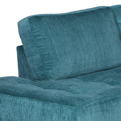 Vantage Sectional in Lush Turquoise tufted seat cushion detail - Stanton - Whats New Furniture Portland OR