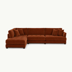 Vantage Sectional in Marquis Rust (LHF) - studio front view - Stanton - Whats New Furniture Portland OR