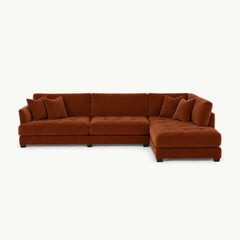 Vantage Sectional in Marquis Rust (RHF) - studio front view - Stanton - Whats New Furniture Portland OR