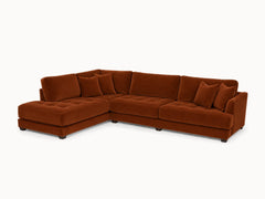 Vantage Sectional in Marquis Rust (LHF) - studio three-quarter view - Stanton - Whats New Furniture Portland OR