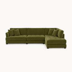 Vantage Sectional in Vintage Moss (RHF) - studio front view - Stanton - Whats New Furniture Portland OR