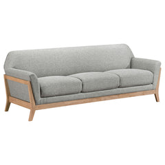 Vaughn Fabric Upholstered Flared Arm Sofa Grey - What&