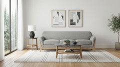 Vaughn Fabric Upholstered Flared Arm Sofa Grey - What&