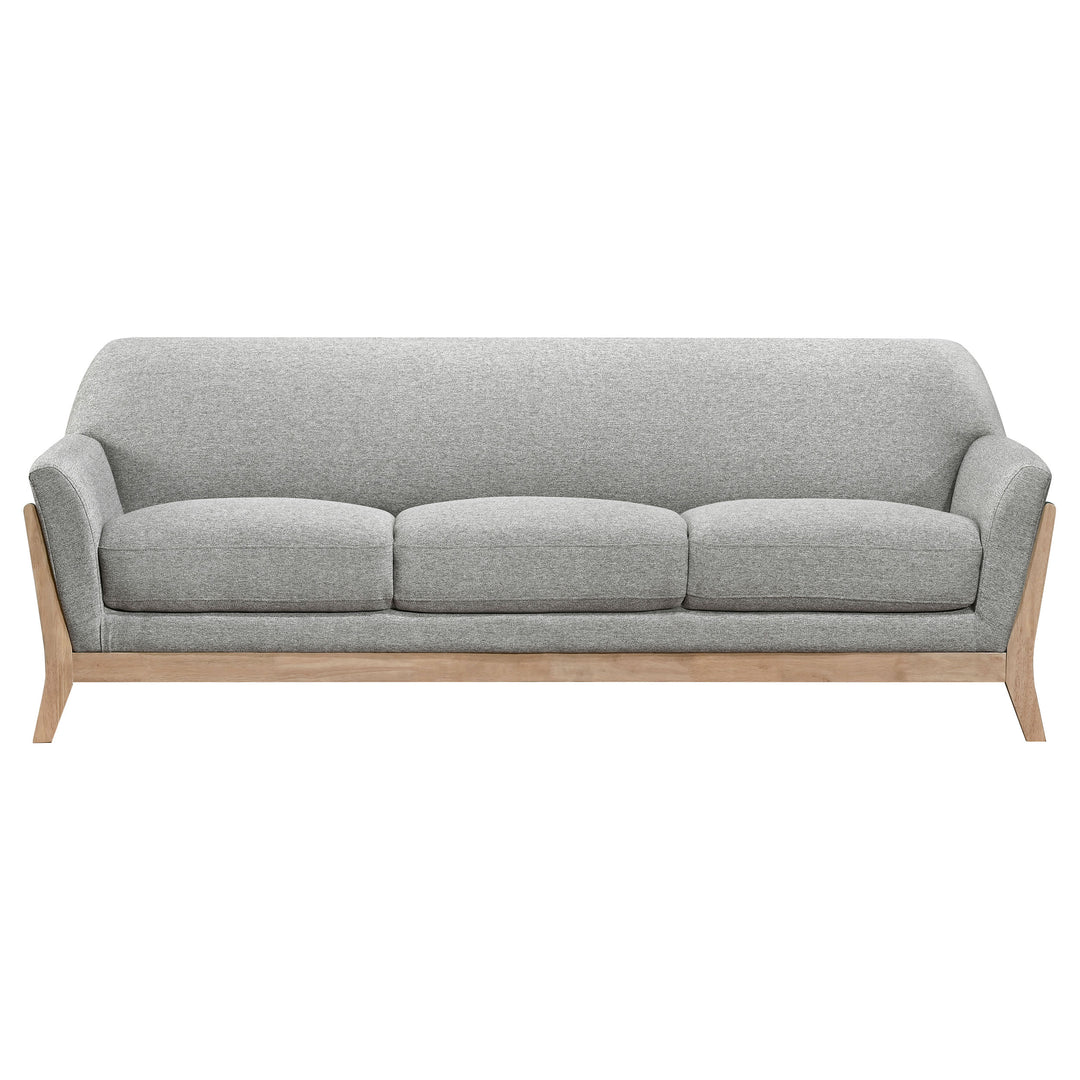 Vaughn Fabric Upholstered Flared Arm Sofa Grey - What&