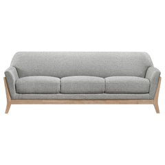 Vaughn Fabric Upholstered Flared Arm Sofa Grey - What&