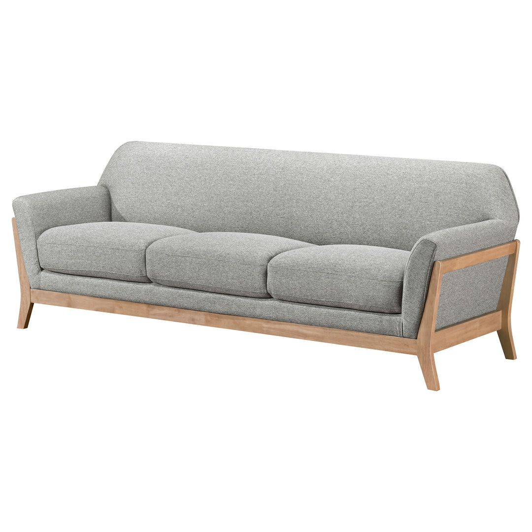 Vaughn Fabric Upholstered Flared Arm Sofa Grey - What&