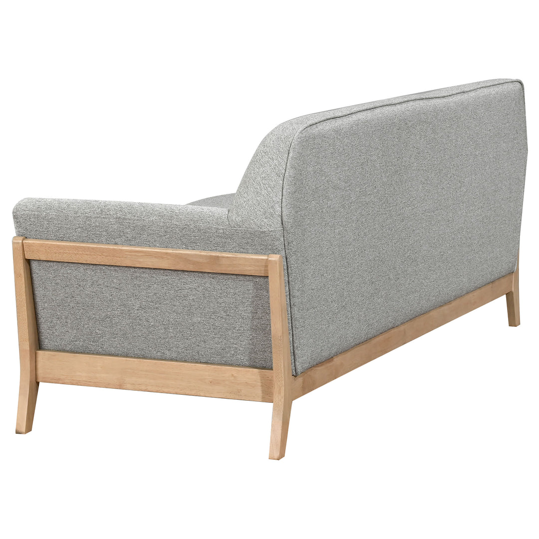 Vaughn Fabric Upholstered Flared Arm Sofa Grey - What&