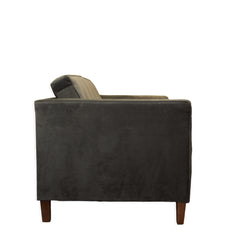 Velvet Mid Century Modern Loveseat detail view - Whats New Furniture - Portland, Oregon