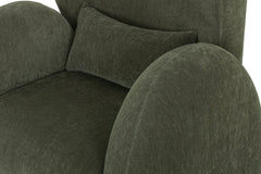 Victoria Accent Wing Chair in Canna Forest Green alternate angle - oversized wingback accent chair private label - Whats New Furniture Portland OR