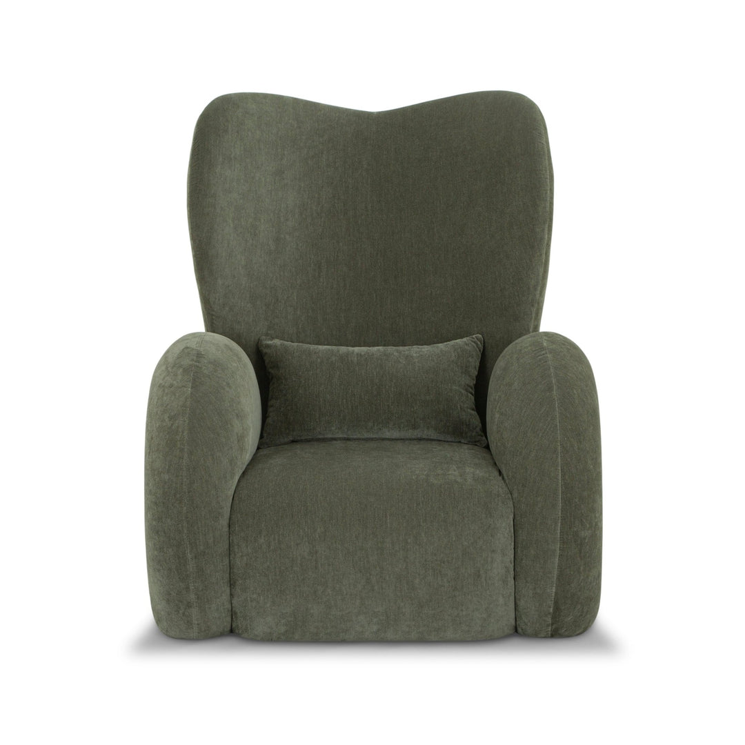 Victoria Accent Wing Chair in Canna Forest Green - oversized wingback accent chair private label - Whats New Furniture Portland OR