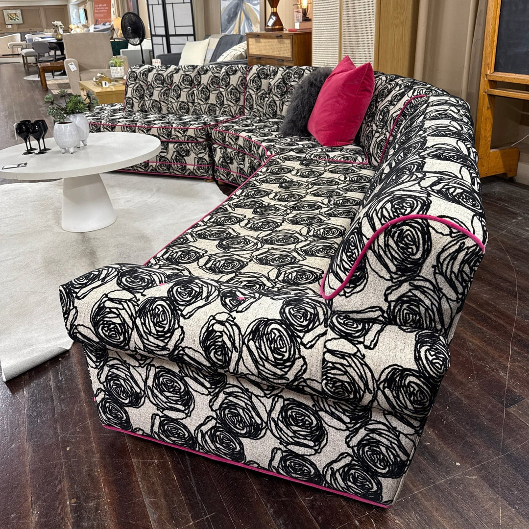 Vintage 3 - Piece Curved Sectional detail view 7 - Whats New Furniture - Portland, Oregon