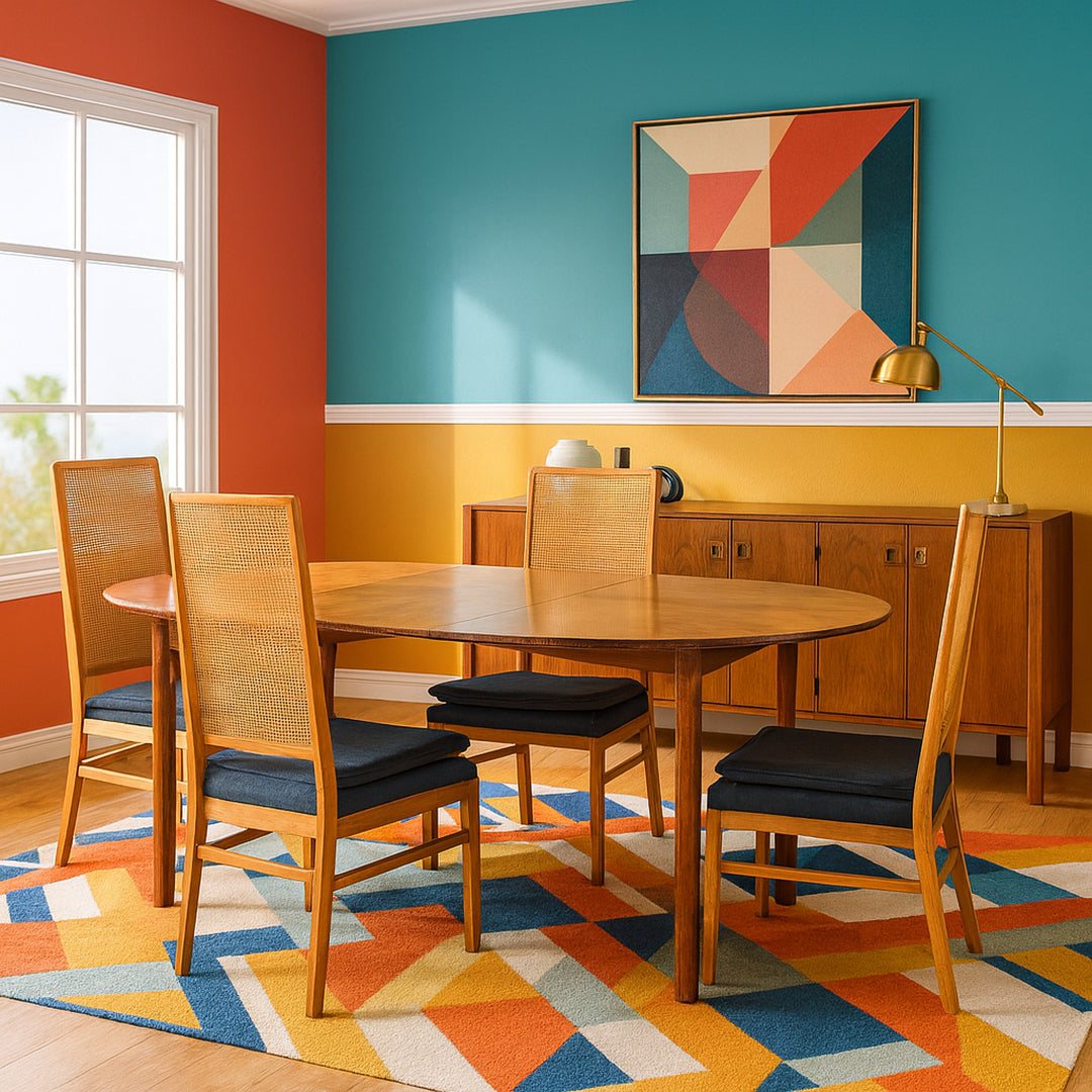 Vintage Dining Set (4 Chairs) detail view 2 - Whats New Furniture - Portland, Oregon