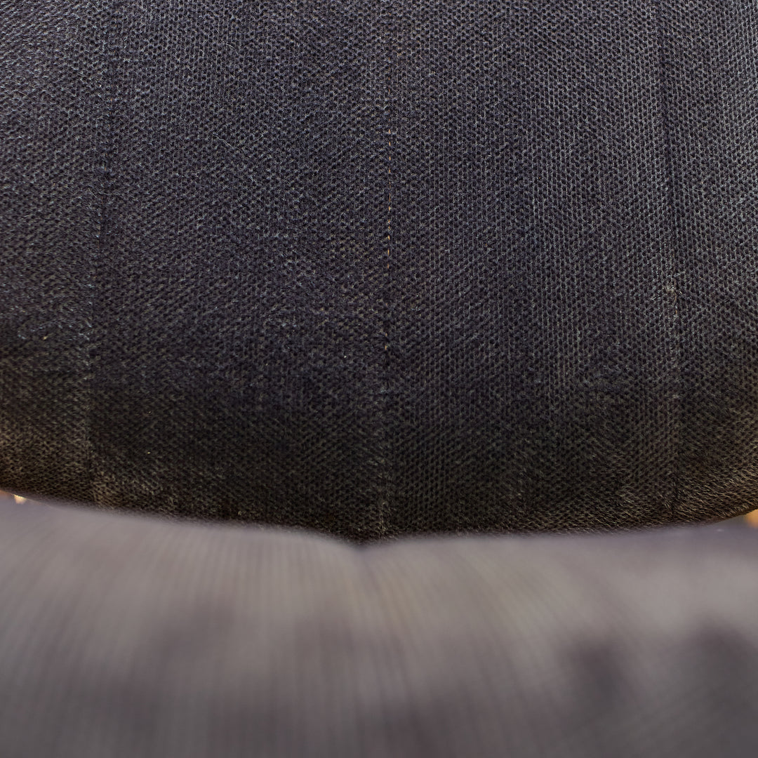 Vintage Ink Blue and Chrome chair detail view 5 - Whats New Furniture - Portland, Oregon