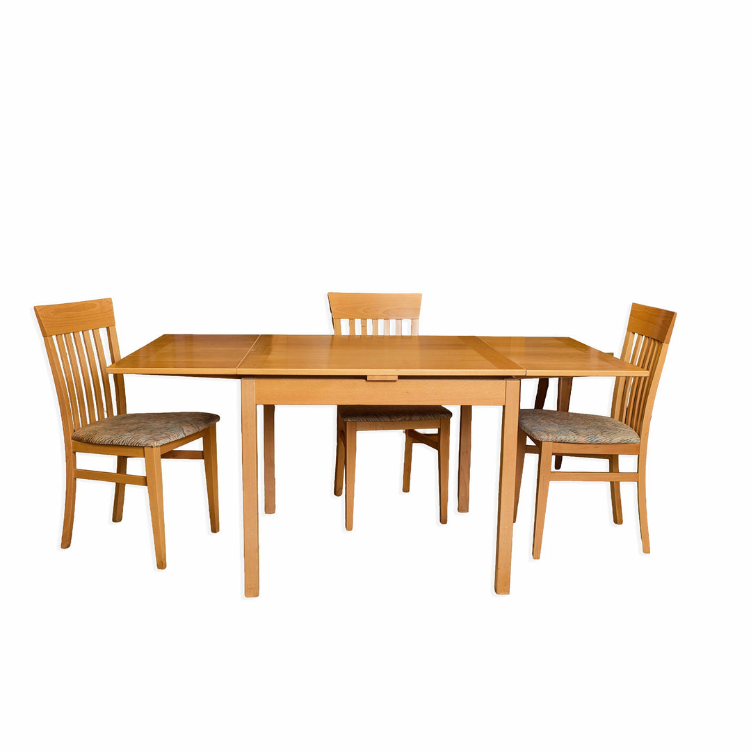 Vintage Mobler Expandable Dining Table with 4 Chairs detail view - Whats New Furniture - Portland, Oregon