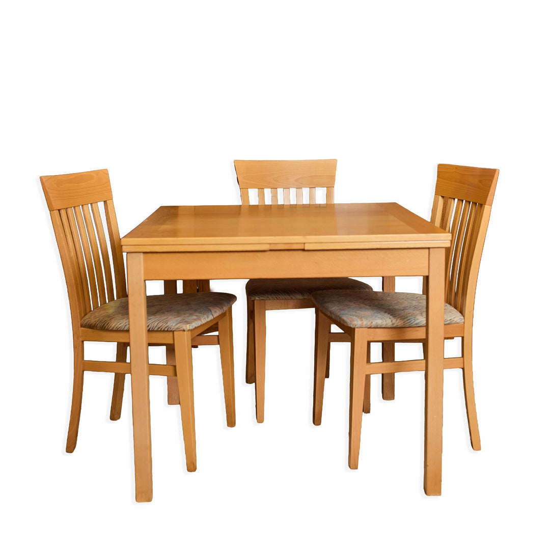 Vintage Mobler Expandable Dining Table with 4 Chairs - Whats New Furniture - Portland, Oregon