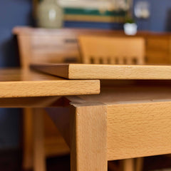 Vintage Mobler Expandable Dining Table with 4 Chairs detail view 4 - Whats New Furniture - Portland, Oregon