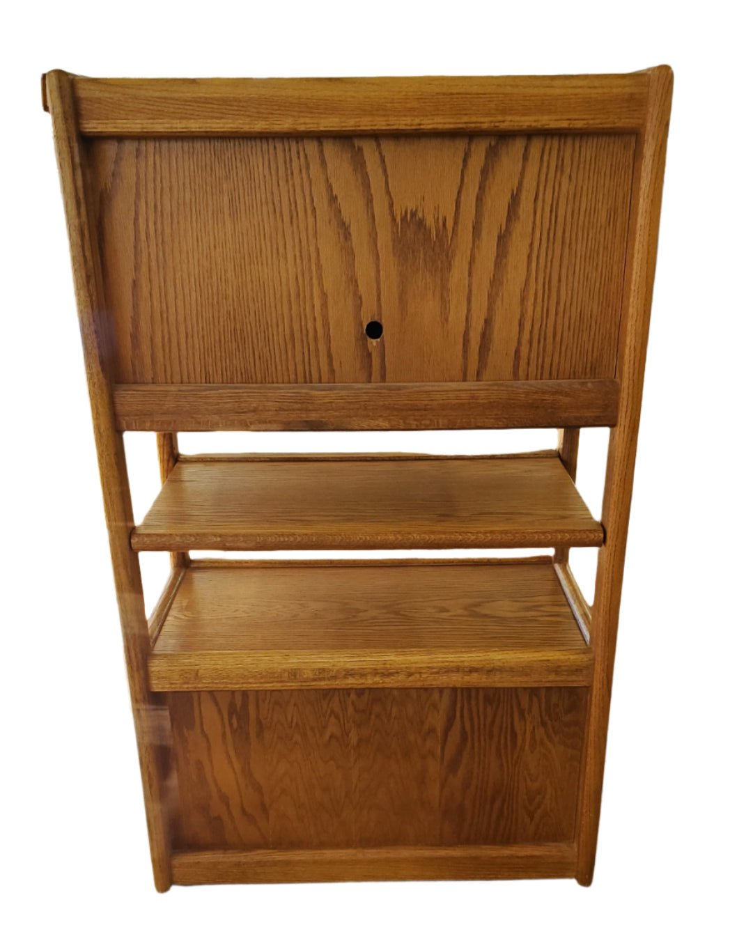 Vintage Oak Media Cabinet detail view 3 - Whats New Furniture - Portland, Oregon