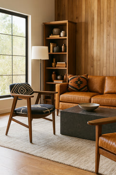 Vintage Paoli Chair in New Pendleton Fabric detail view 2 - Whats New Furniture - Portland, Oregon