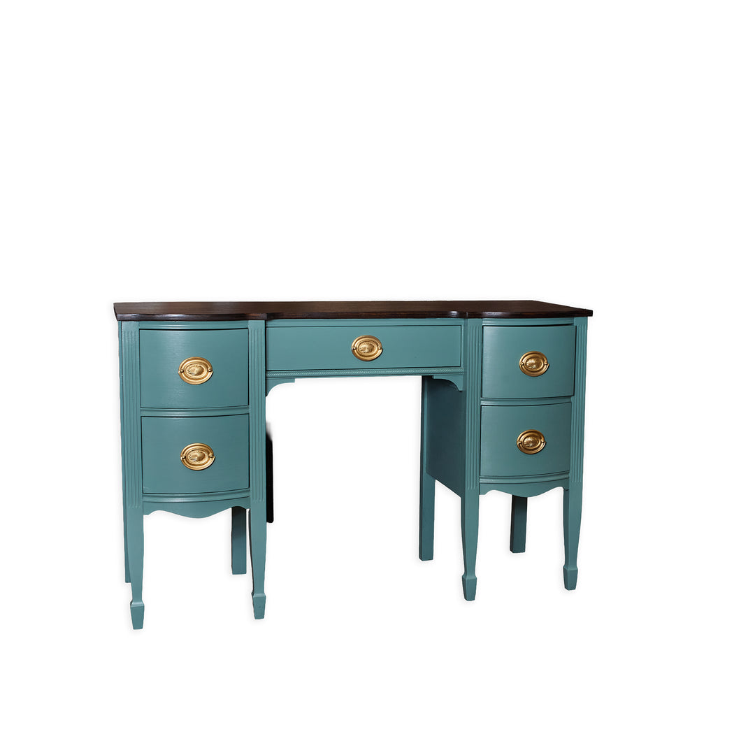 Vintage Vanity Desk detail view - Whats New Furniture - Portland, Oregon