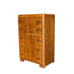 Vintage Waterfall Chest w/Bakelite Handles detail view - Whats New Furniture - Portland, Oregon