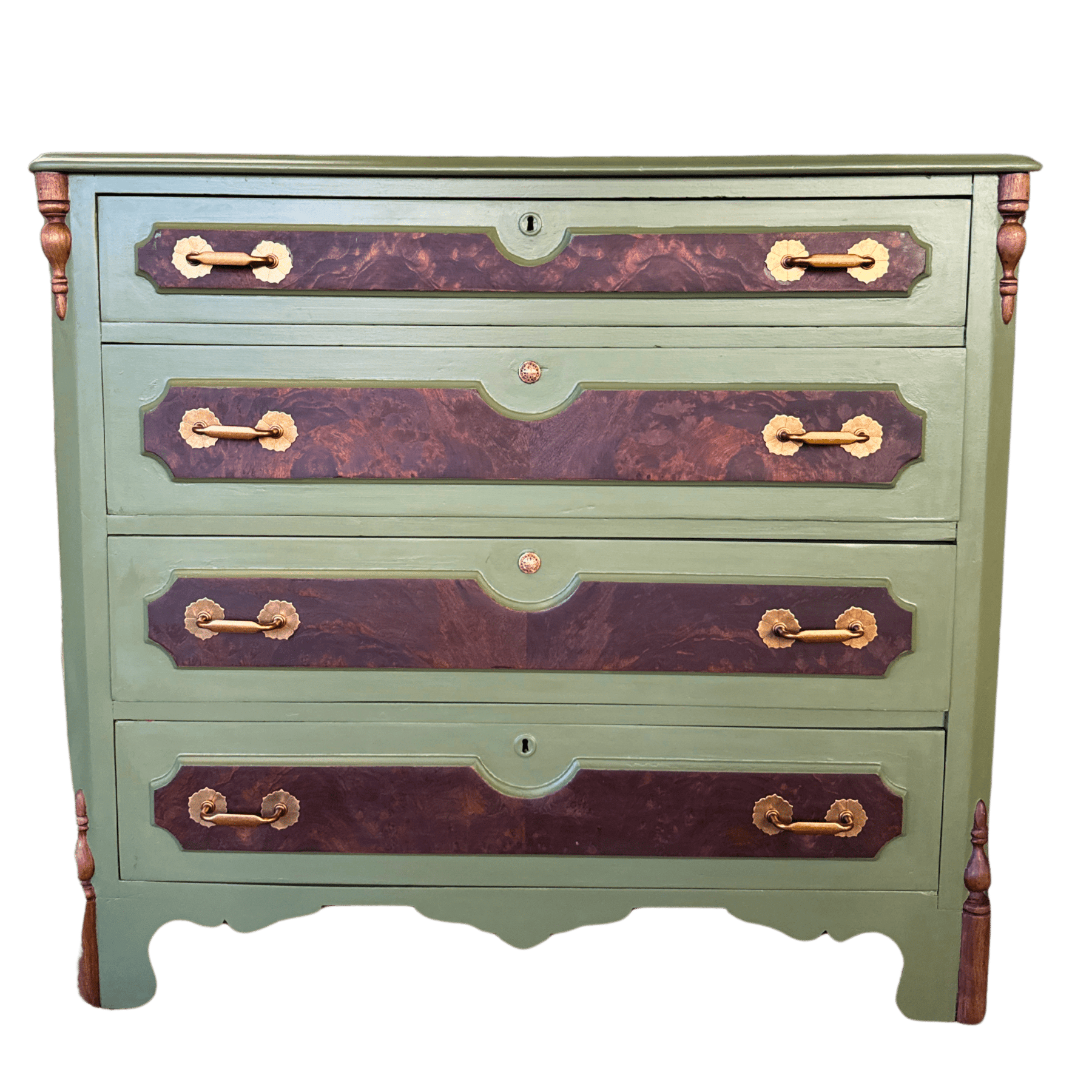 green vintage dresser Vintage Chest Of Drawers (Fig+Ferniture)