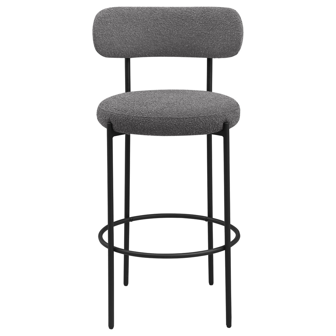 Viola Boucle Upholstered Bar Chair Grey (Set of 2) - What&