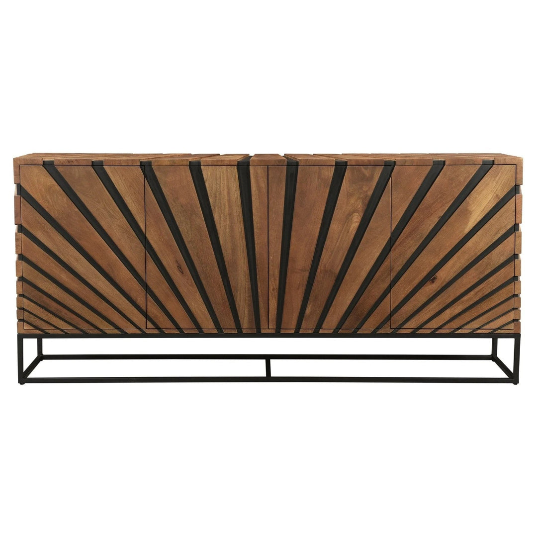 Virtual Sideboard in Light Teak Black - mango wood sideboard by LH Imports - Whats New Furniture Portland OR