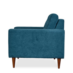 Vogue Modern Chair in Sensation Turquoise detail view - Oregon-made accent chair by Stanton - Whats New Furniture Portland OR
