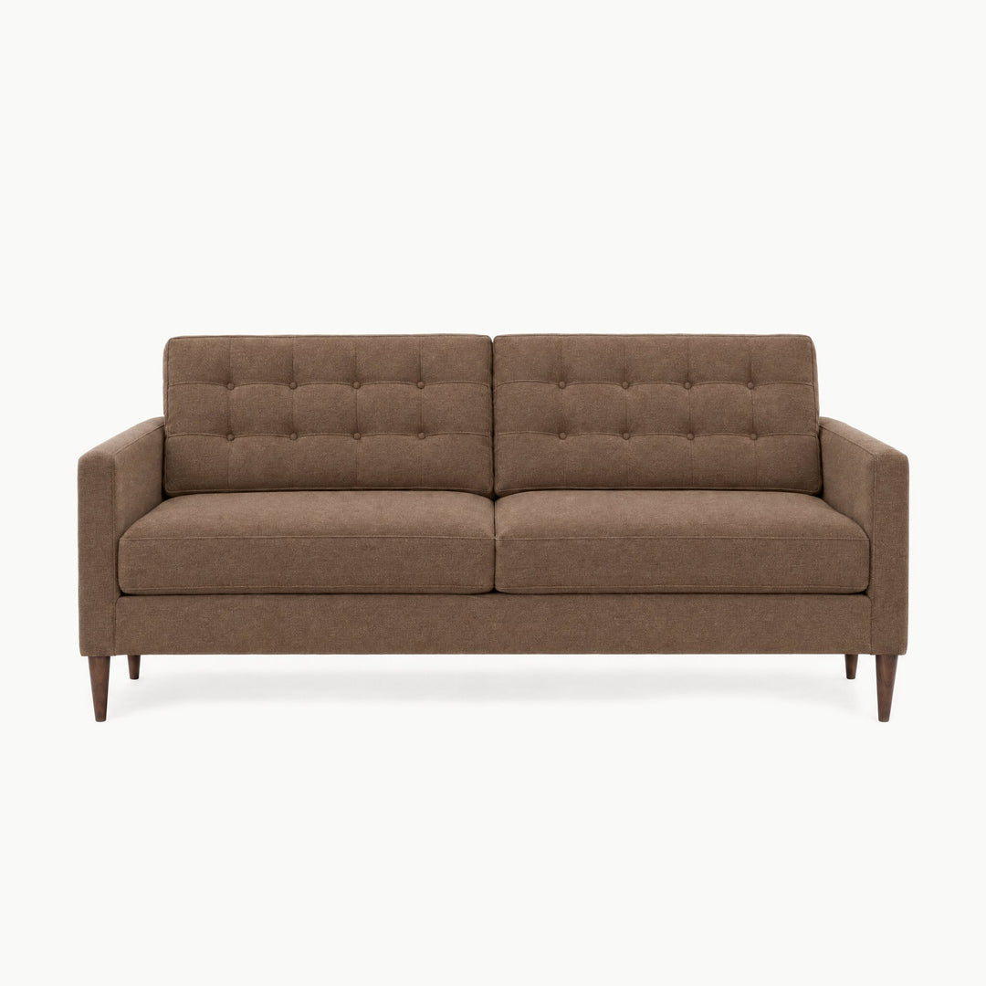 Vogue Modern Sofa in Lebron Mocha - studio front view - Stanton - Whats New Furniture Portland OR