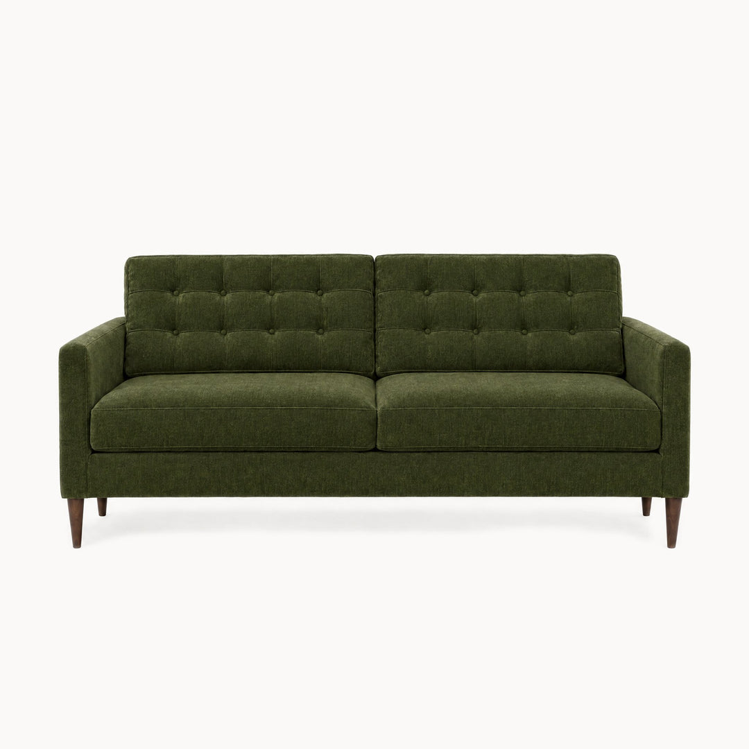 Vogue Modern Sofa in Lush Spinach - studio front view - Stanton - Whats New Furniture Portland OR