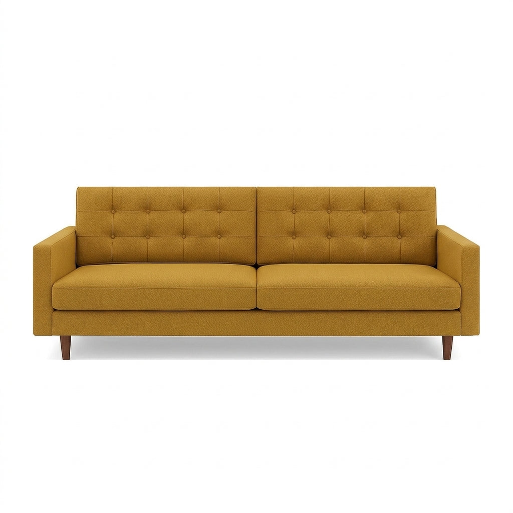 Vogue Modern Sofa in Prescott Tuxedo fabric closeup - modern sofa by Stanton - Whats New Furniture Portland OR