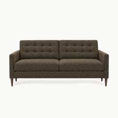 Vogue Modern Sofa in Seamount Walnut - studio front view - Stanton - Whats New Furniture Portland OR