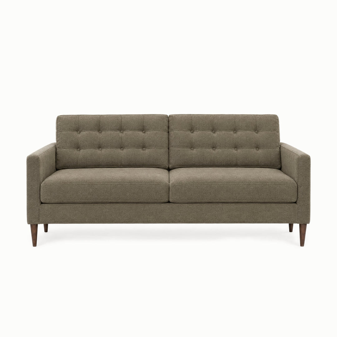Vogue Modern Sofa in Sensation Mineral - studio front view - Stanton - Whats New Furniture Portland OR