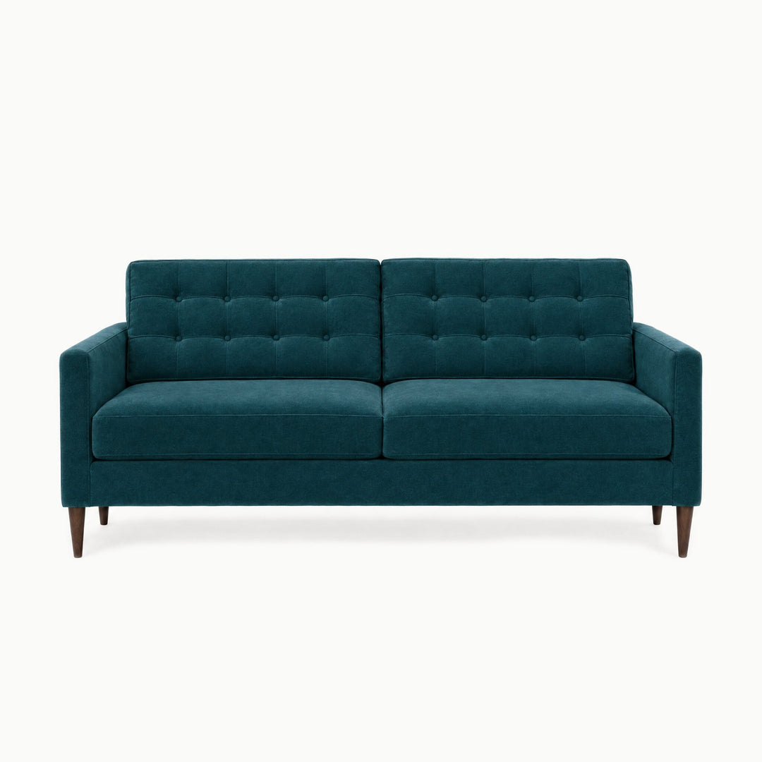 Vogue Modern Sofa in Sensation Turquoise - studio front view - Stanton - Whats New Furniture Portland OR