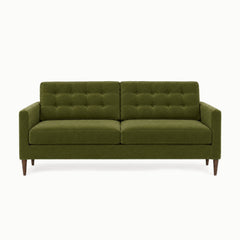 Vogue Modern Sofa in Vintage Moss - studio front view - Stanton - Whats New Furniture Portland OR