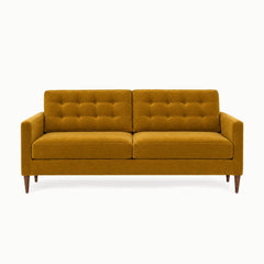 Vogue Modern Sofa in Vintage Saffron - studio front view - Stanton - Whats New Furniture Portland OR