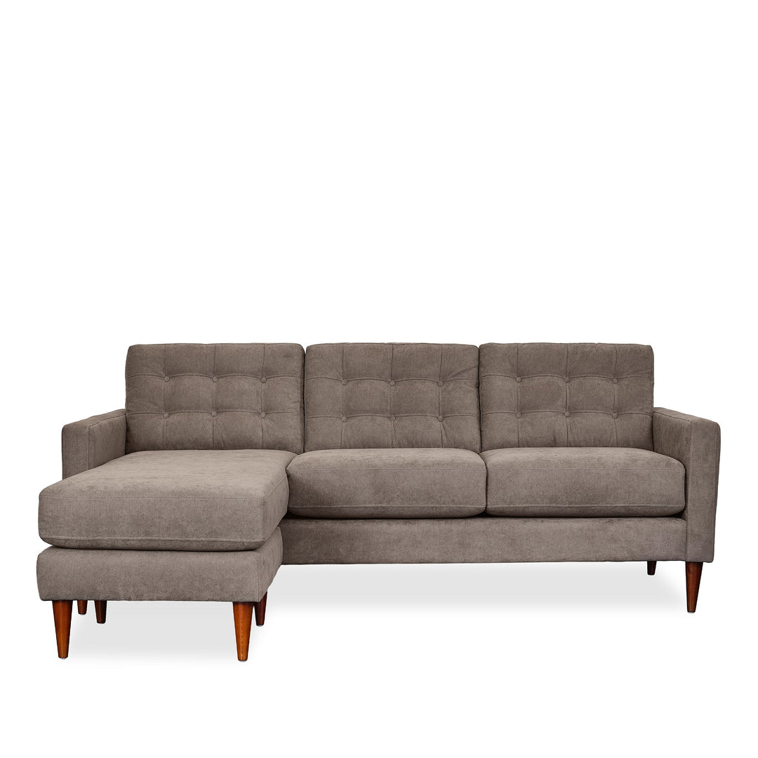 Vogue Sofa Chaise in Sensation Mineral front view - Oregon-made by Stanton - Whats New Furniture Portland OR