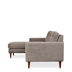 Vogue Sofa Chaise in Sensation Mineral styled in a Portland living room - Whats New Furniture