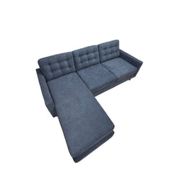 Vogue Sofa Chaise in Sensation Turquoise angle view - Stanton - Whats New Furniture Portland OR