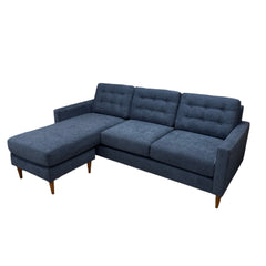 Vogue Sofa Chaise in Sensation Turquoise front view - Oregon-made by Stanton - Whats New Furniture Portland OR
