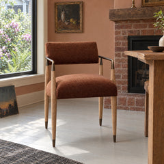 Waldon Dining Chair in Altair Sienna styled in a Portland home - Whats New Furniture