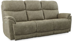 Wallowa reclining sofa front view — Oregon-made custom fabric sofa