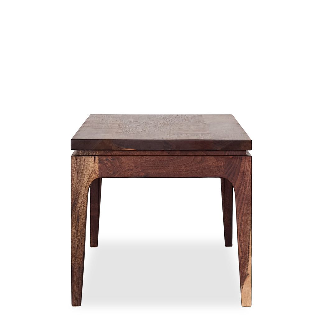 Walnut Coffee Table detail view 2 - Whats New Furniture - Portland, Oregon